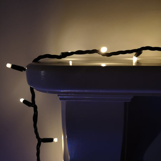 100 LED 8m Premier Christmas Connectable Outdoor Static Lights in Warm White