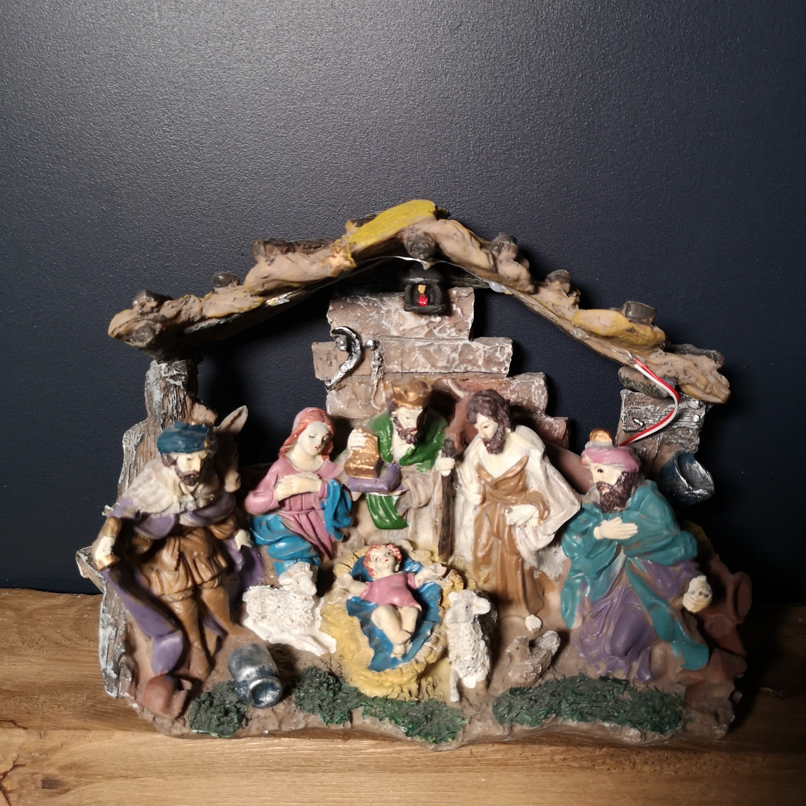 25cm LED Battery Operated Indoor Nativity Christmas Decoration