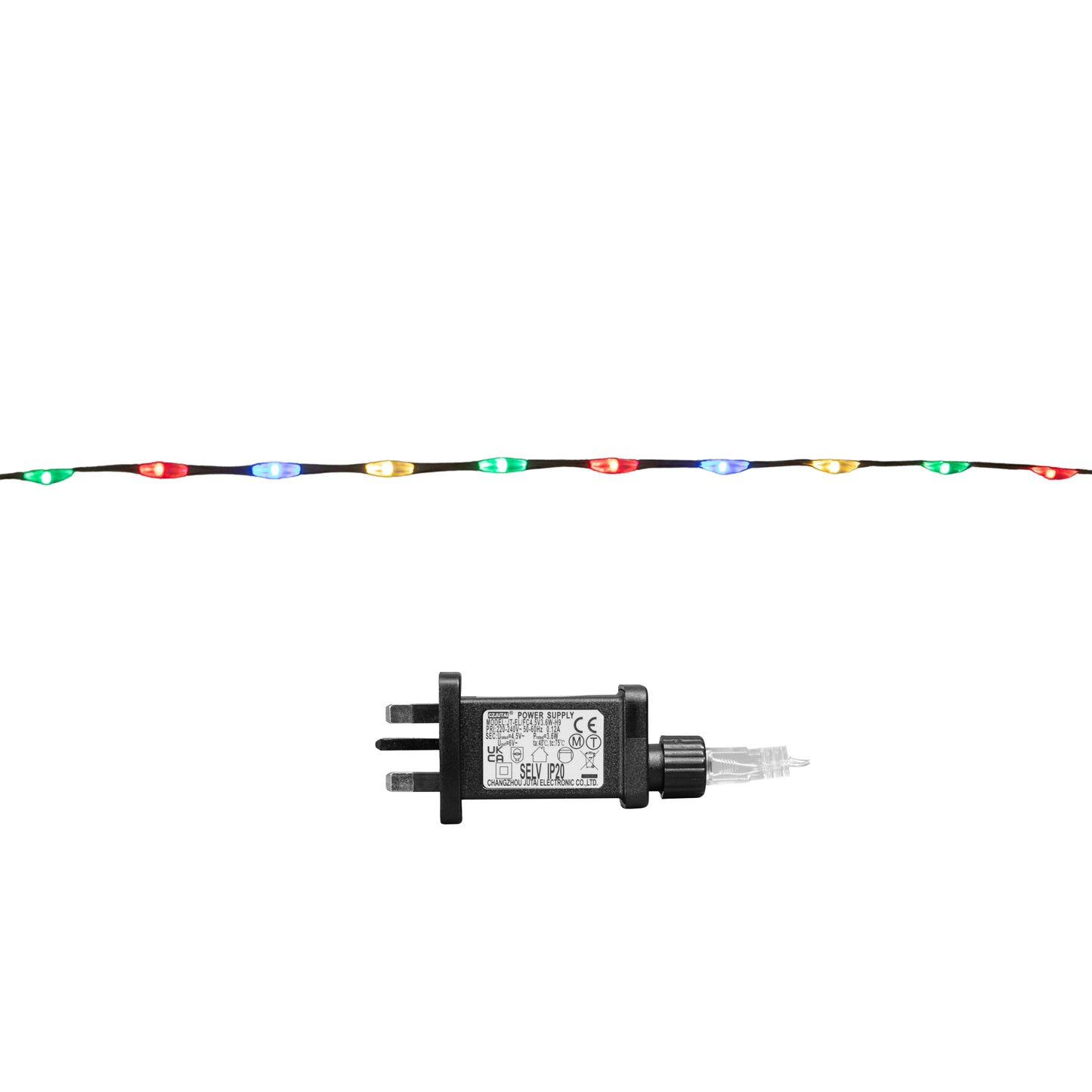 6.4m Compact MicroBrights Christmas Lights with 400 LEDs in Multi-coloured