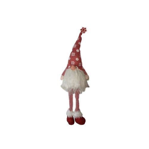69cm Battery Lit Christmas Gonk Decoration with Dangly legs in Red