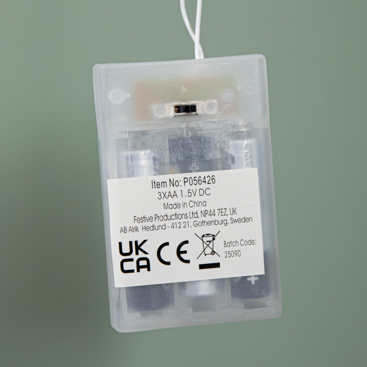 34cm Battery Operated Light up Christmas Snowflake with 50 Multi-Coloured LEDs