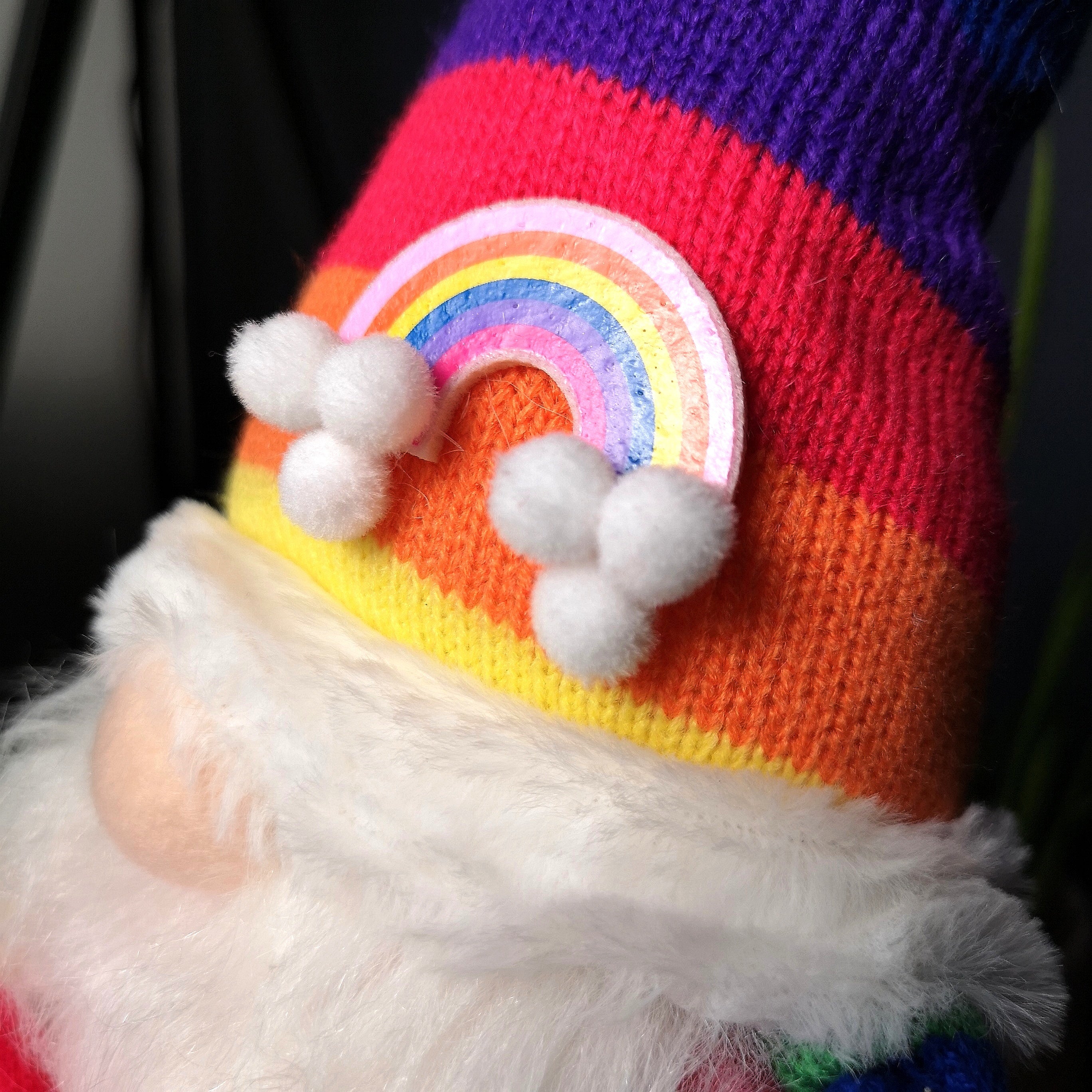 55cm Standing Plush Rainbow Christmas Gonk Decoration 