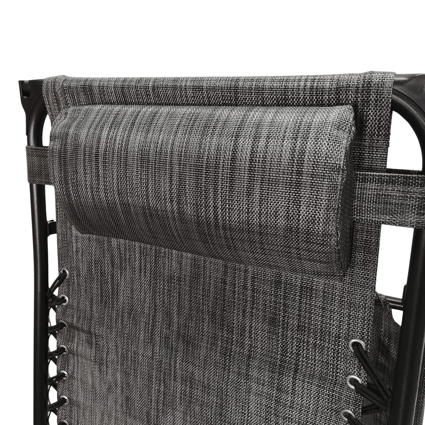 Factory Seconds: Pack of 2 Multi Position Garden Gravity Relaxer Chair Sun Loungers with Sun Canopy in Grey