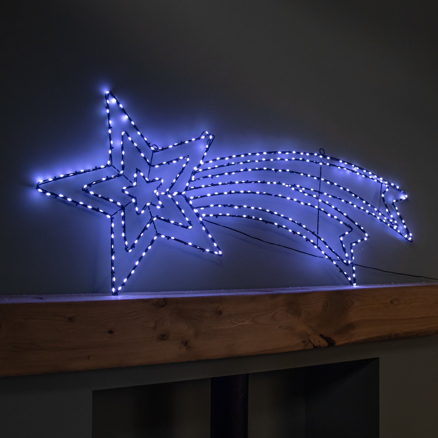 49cm x 1.19m Light up Christmas Shooting Star with 373 Twinkling White LEDs