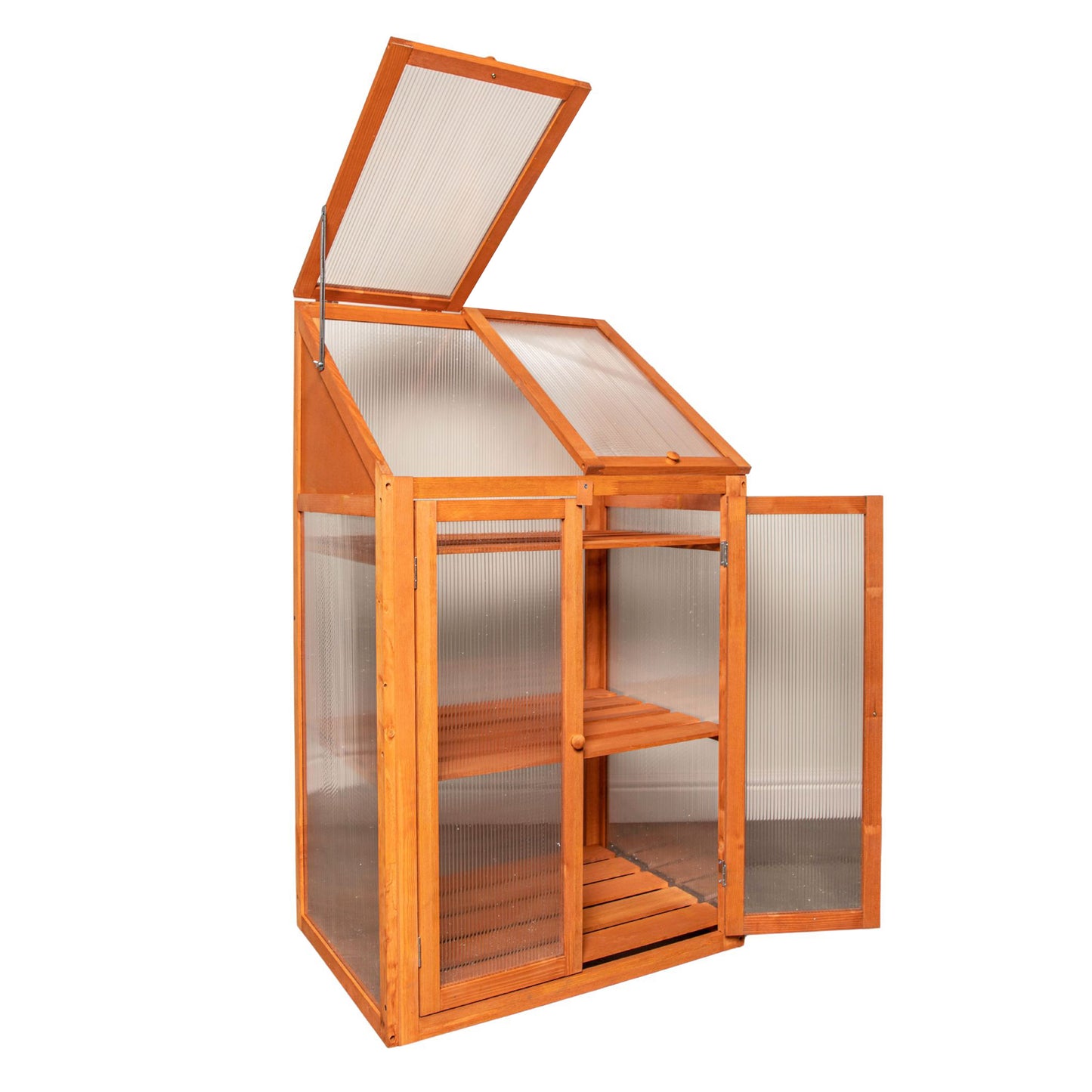 1.2m x 0.69m Small Natural Wooden Mini Greenhouse Cold Frame
