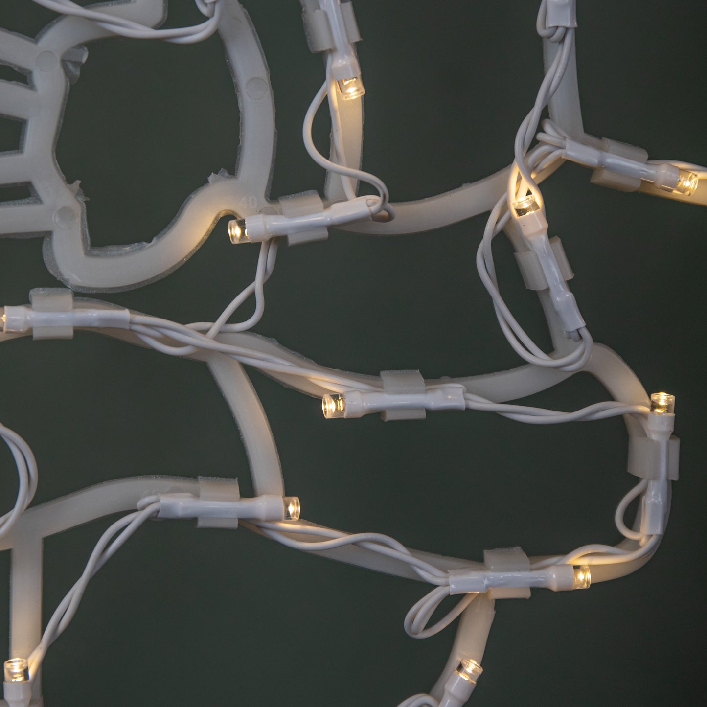 44cm Battery Powered Light up Hanging Christmas Santa with Warm White Multi-Action LEDs