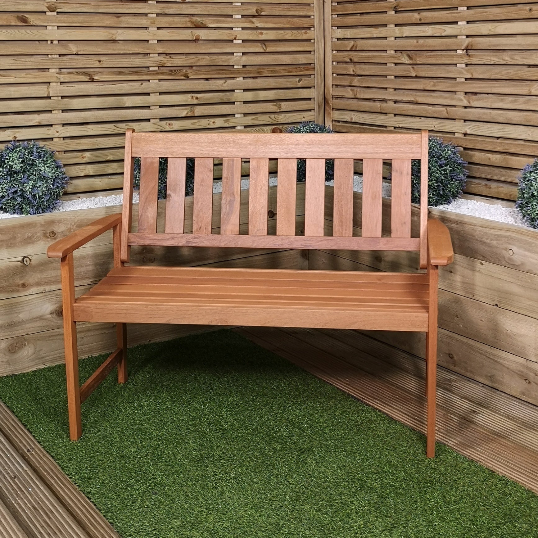 Cartmel 2 Seater Outdoor Wooden Garden Patio Bench