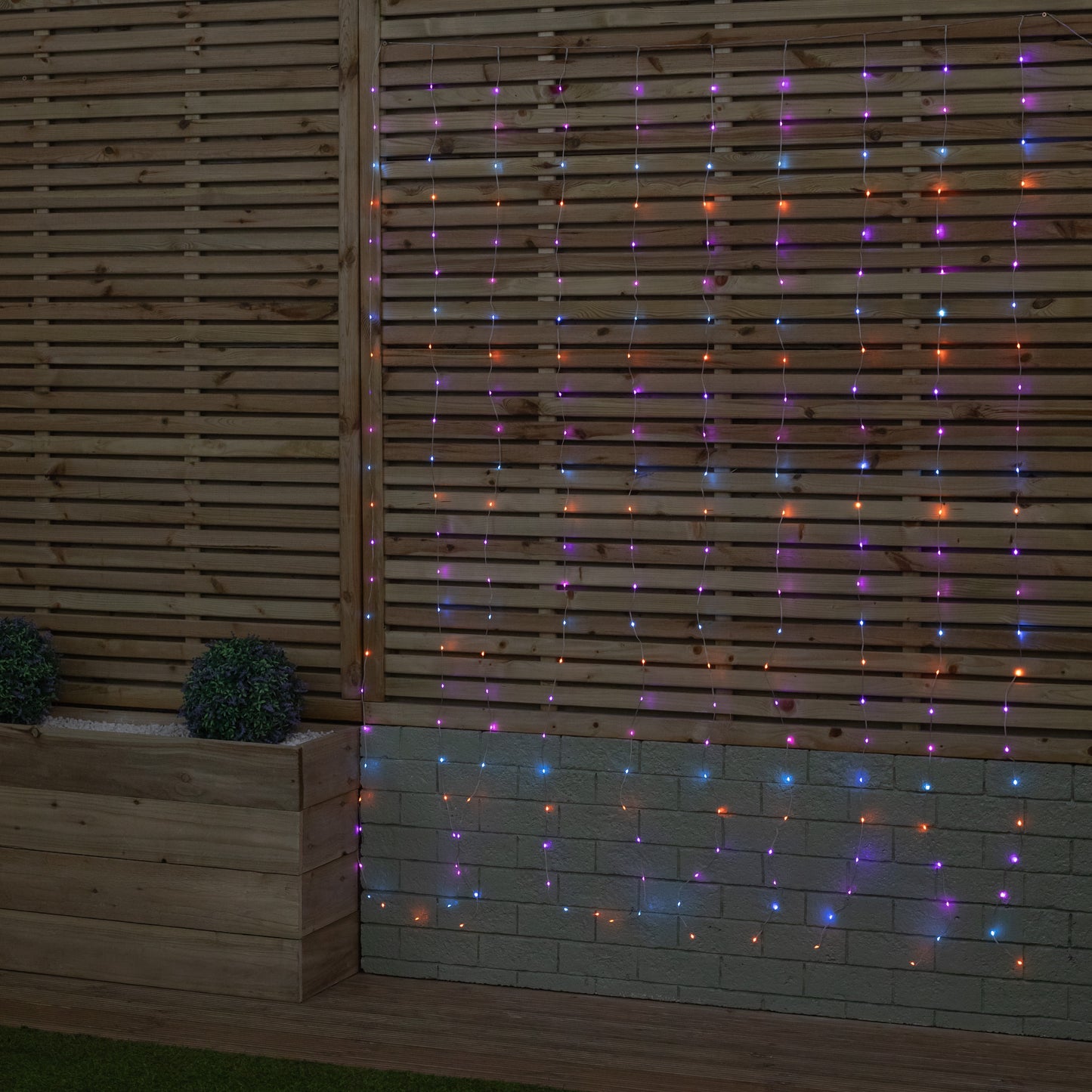 2m x 1.5m Light up FlexiBrights Christmas Curtain Lights with 240 Rainbow LEDs