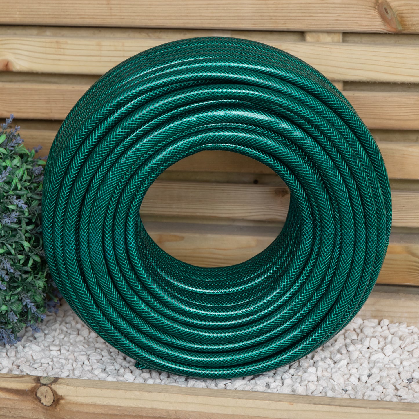 50m Reinforced Garden Hose Pipe in Green