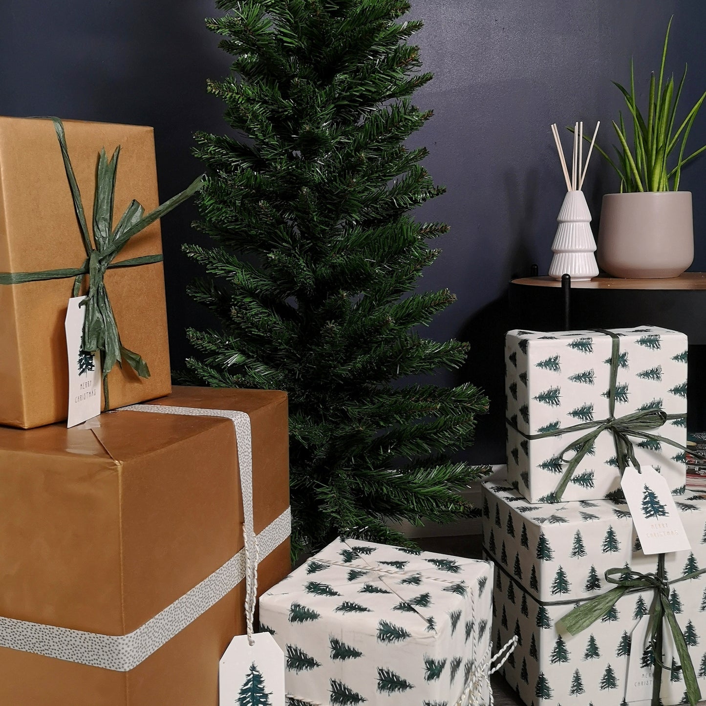 Factory Seconds: 4ft (1.2m) Pencil Style Slim Artificial Christmas Tree in Green
