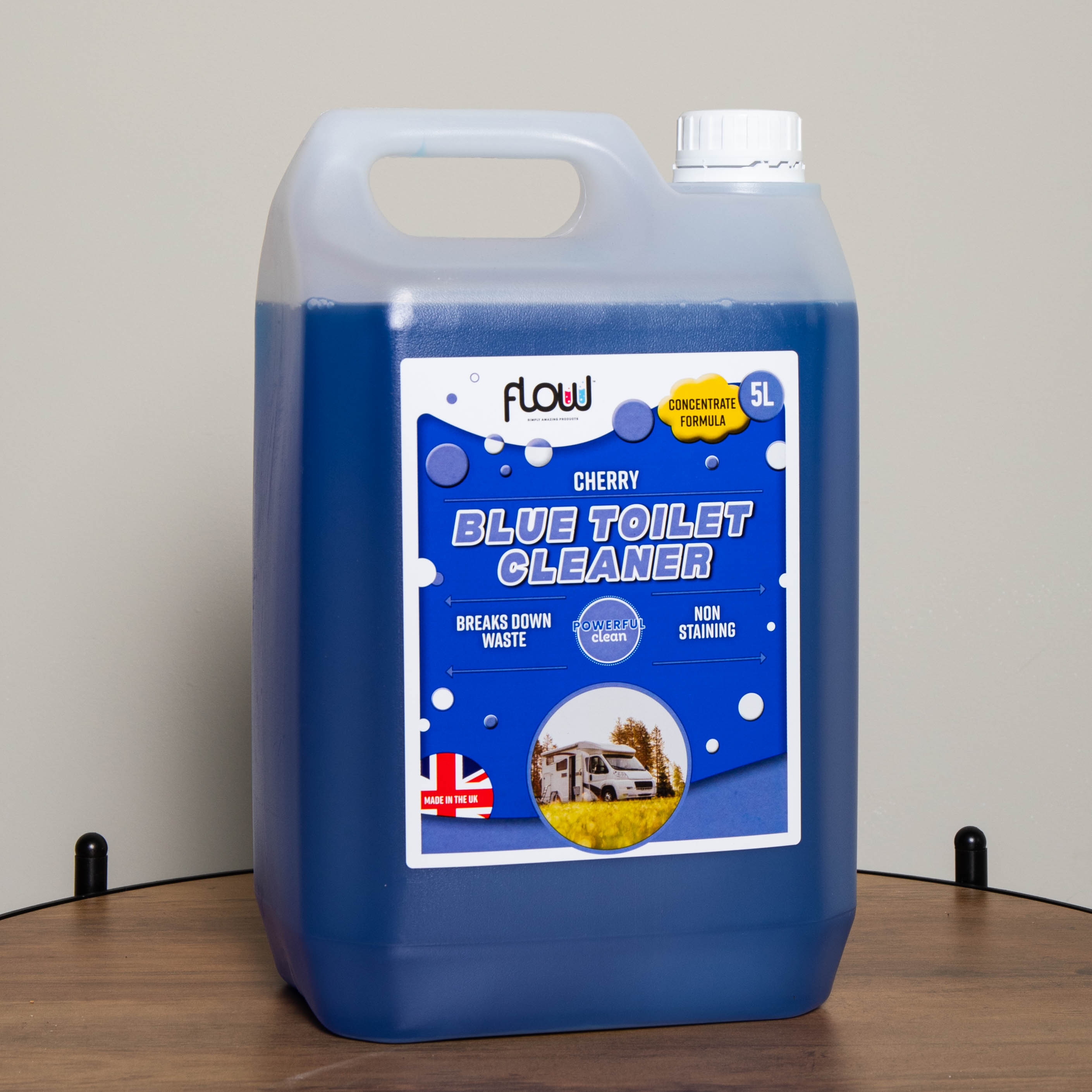 5 Litres Cherry Blue Toilet Waste Tank Cleaning Rinse Concentrate Fluid