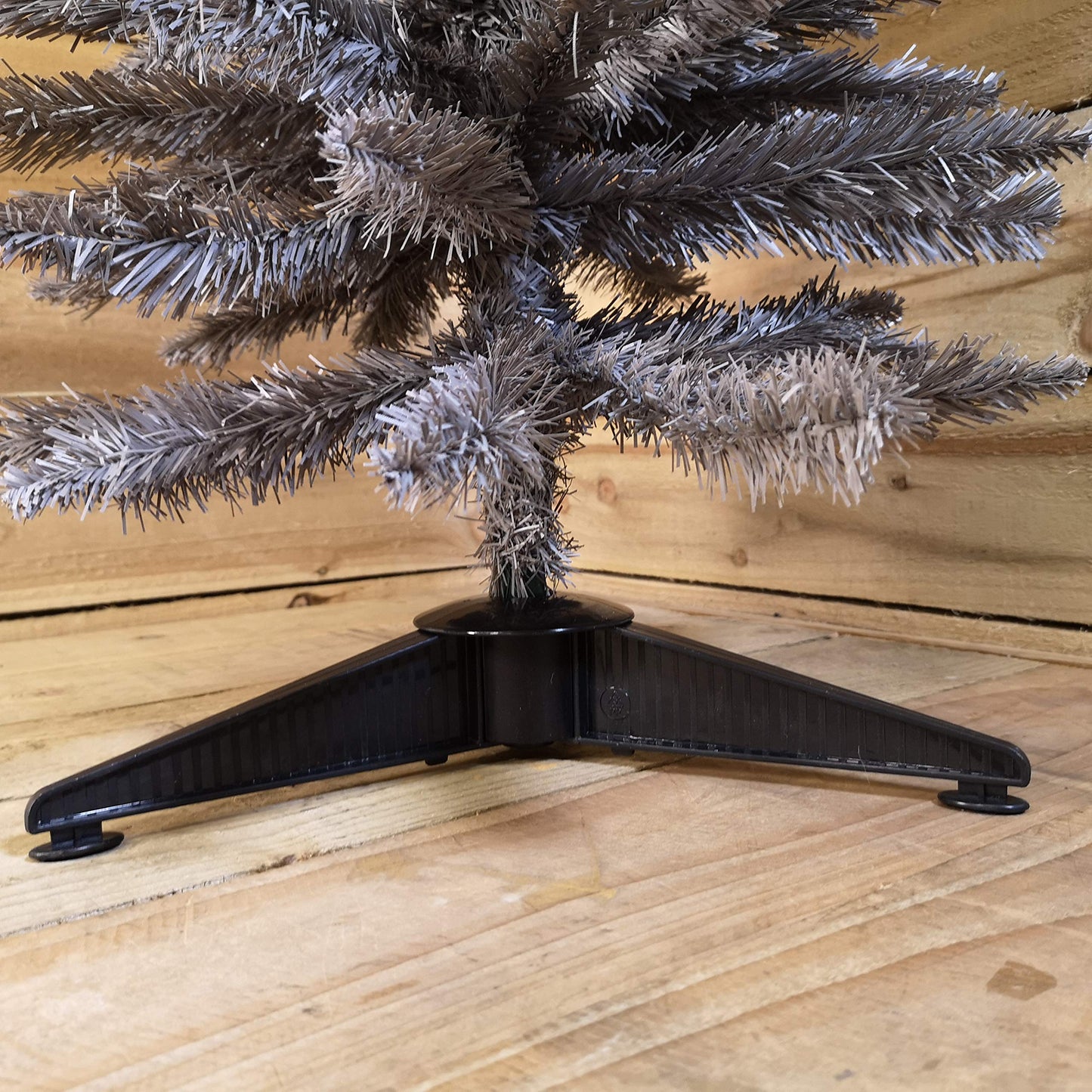 5ft (150cm) Snowtime Wrapped Pencil Pine Grey Christmas Tree with 236 Tips