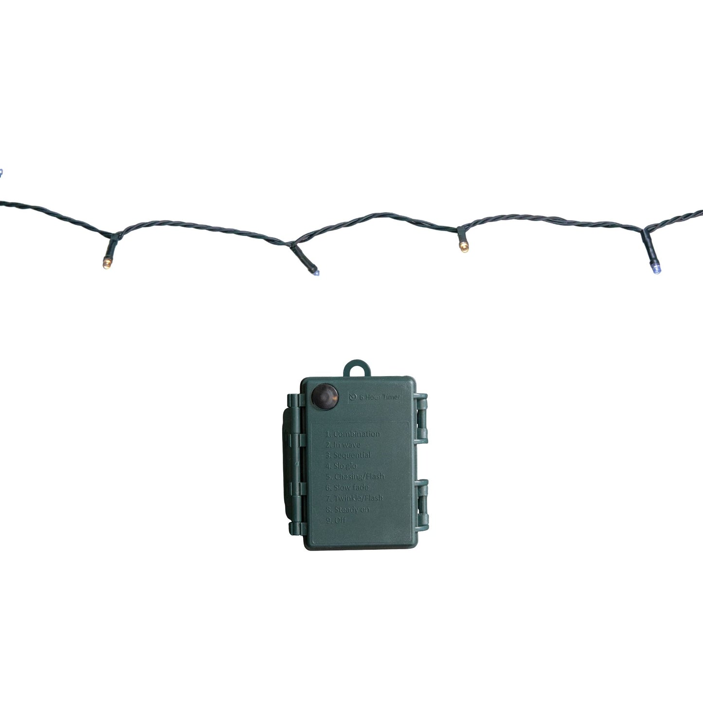 5m Battery Operated Multi-Action Christmas String Lights with 50 Cool & Warm White LEDs
