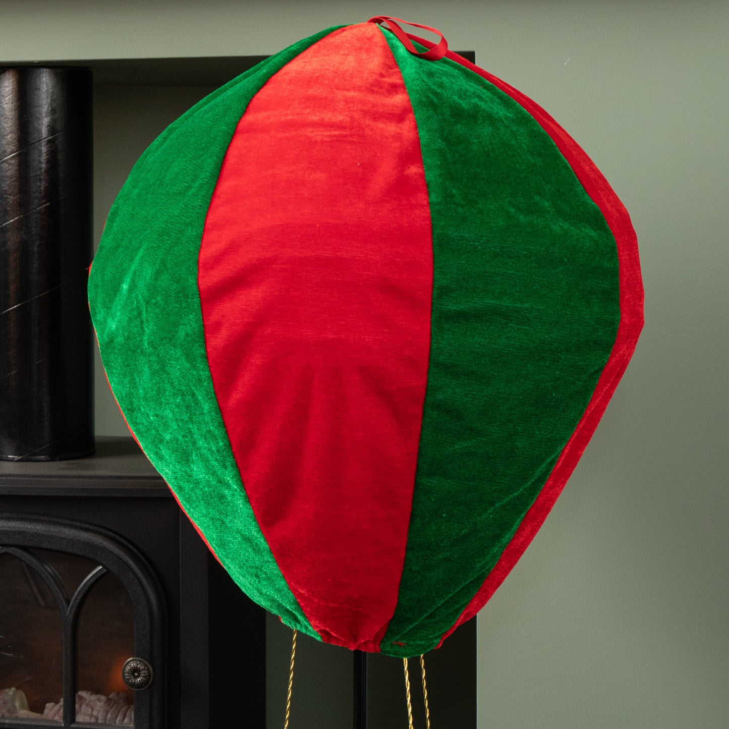 1m Tall Plush Snowman Christmas Hot Air Balloon with Extension Pole Hanging or Table Decoration