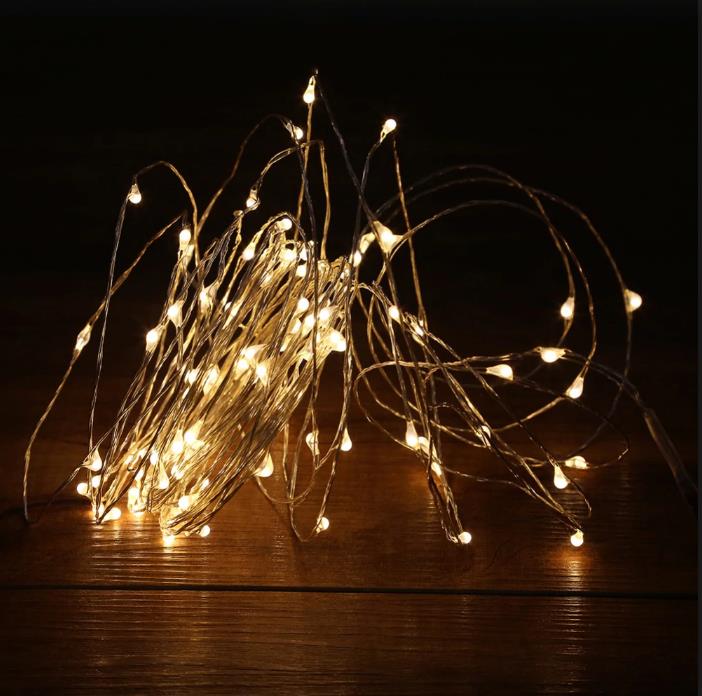 300 LED 2.5m Festive Indoor Outdoor Christmas Tree Dewdrop Lights in Warm White