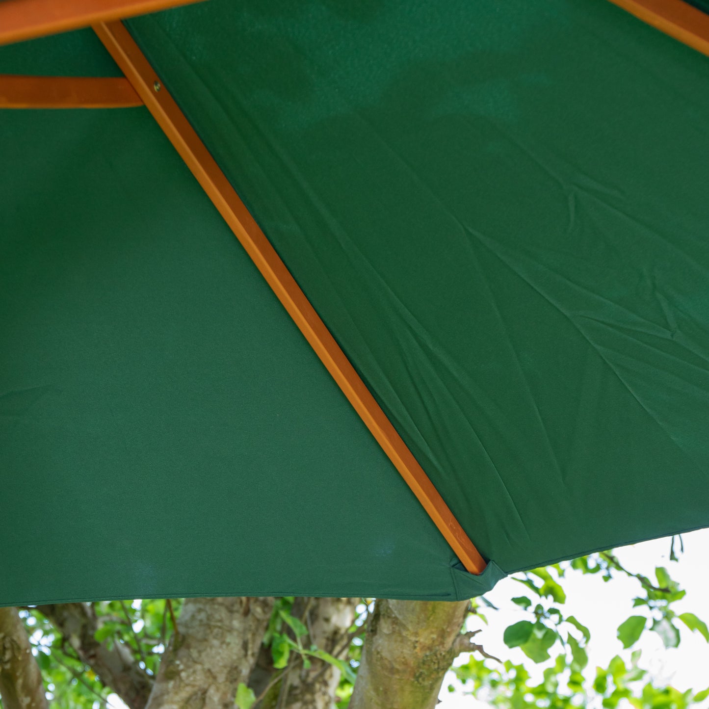 Samuel Alexander 2.7m Outdoor Wooden Garden Parasol Sun Shade with Carry Bag in Green