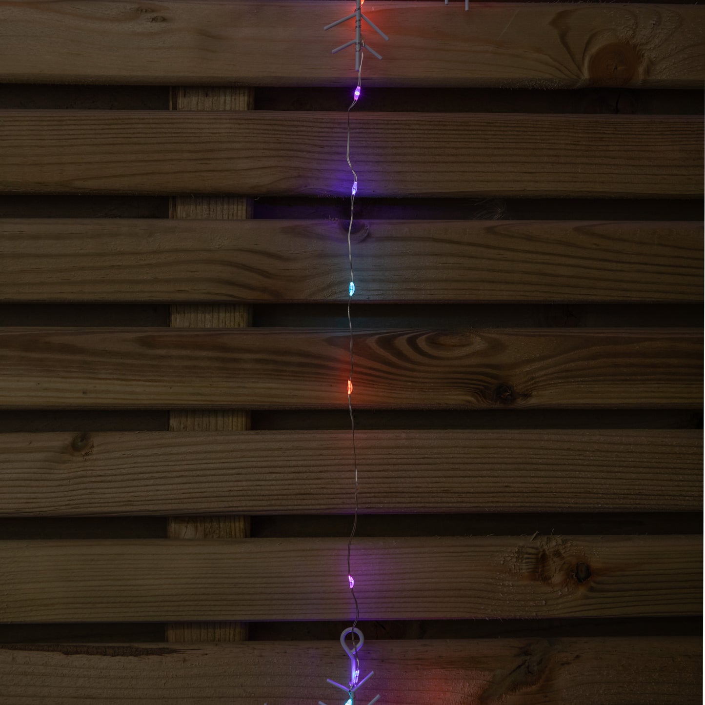 1.3m x 1.2m Light up Snowflake Christmas Curtain Lights with 390 Rainbow & Orange Twinkling LEDs