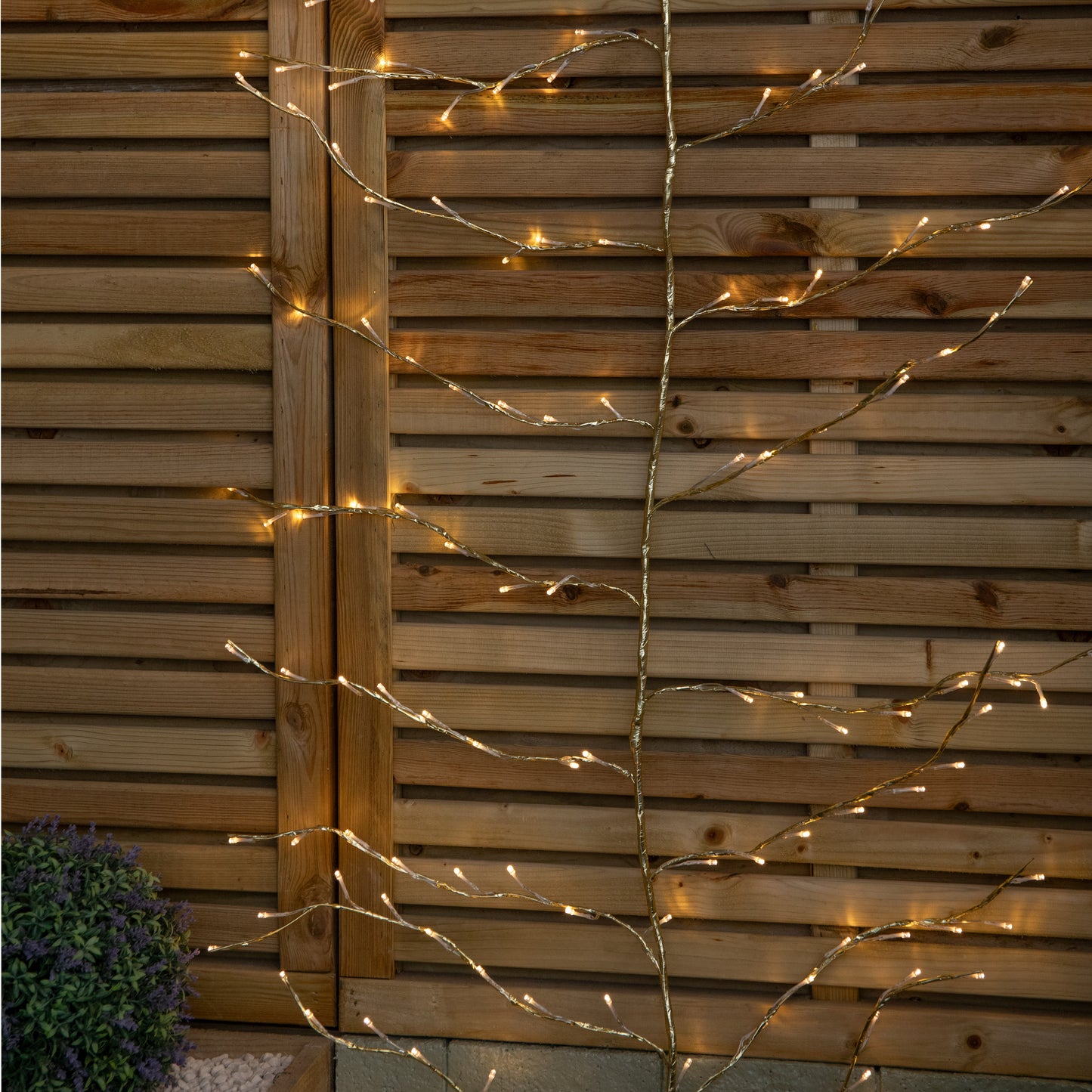3m Light up Gold Christmas Garland Branch with 288 Warm White LEDs