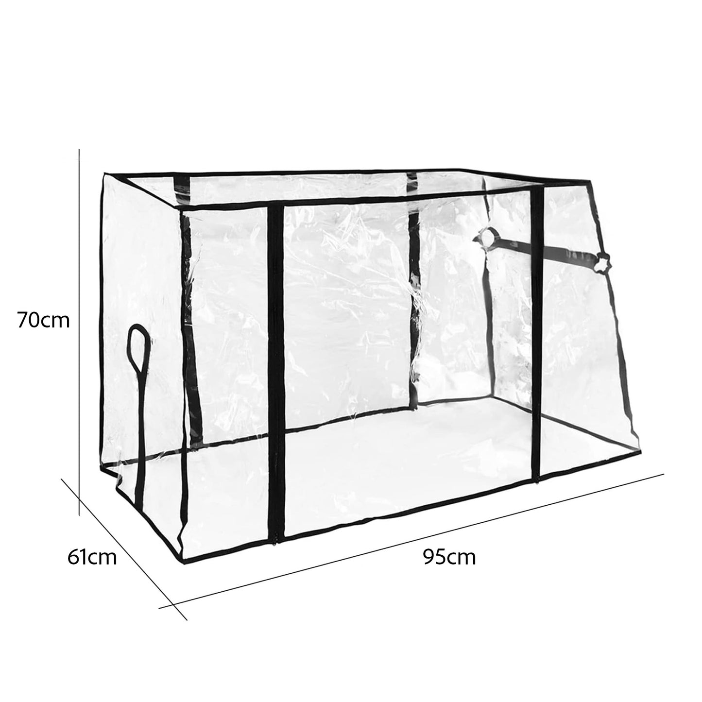 70 x 95cm Clear Waterproof Cover for Festival Camping Storage Trolley - Cover Only