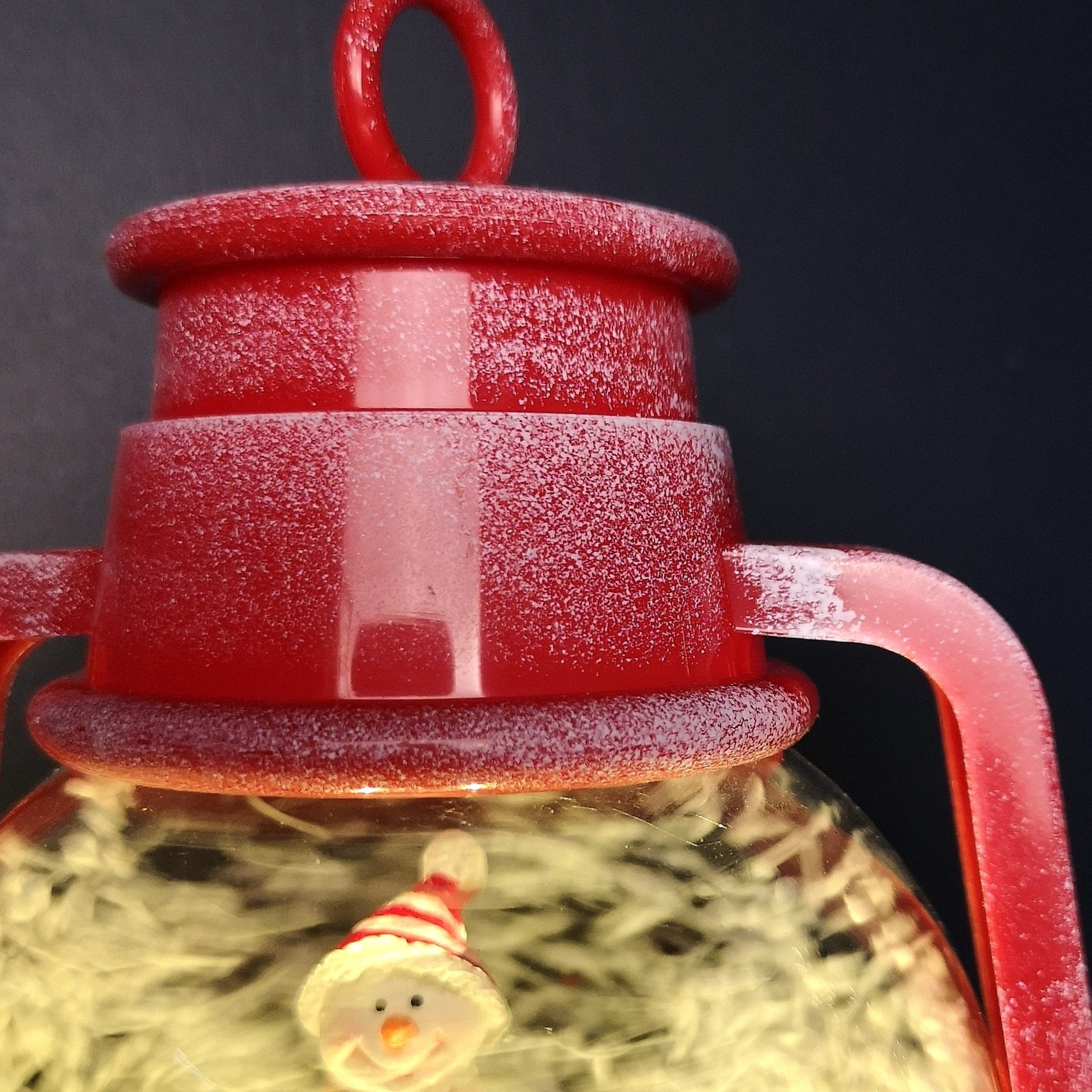 22cm Battery Operated Light up SnowFall Snowman Lamp Lantern Decoration