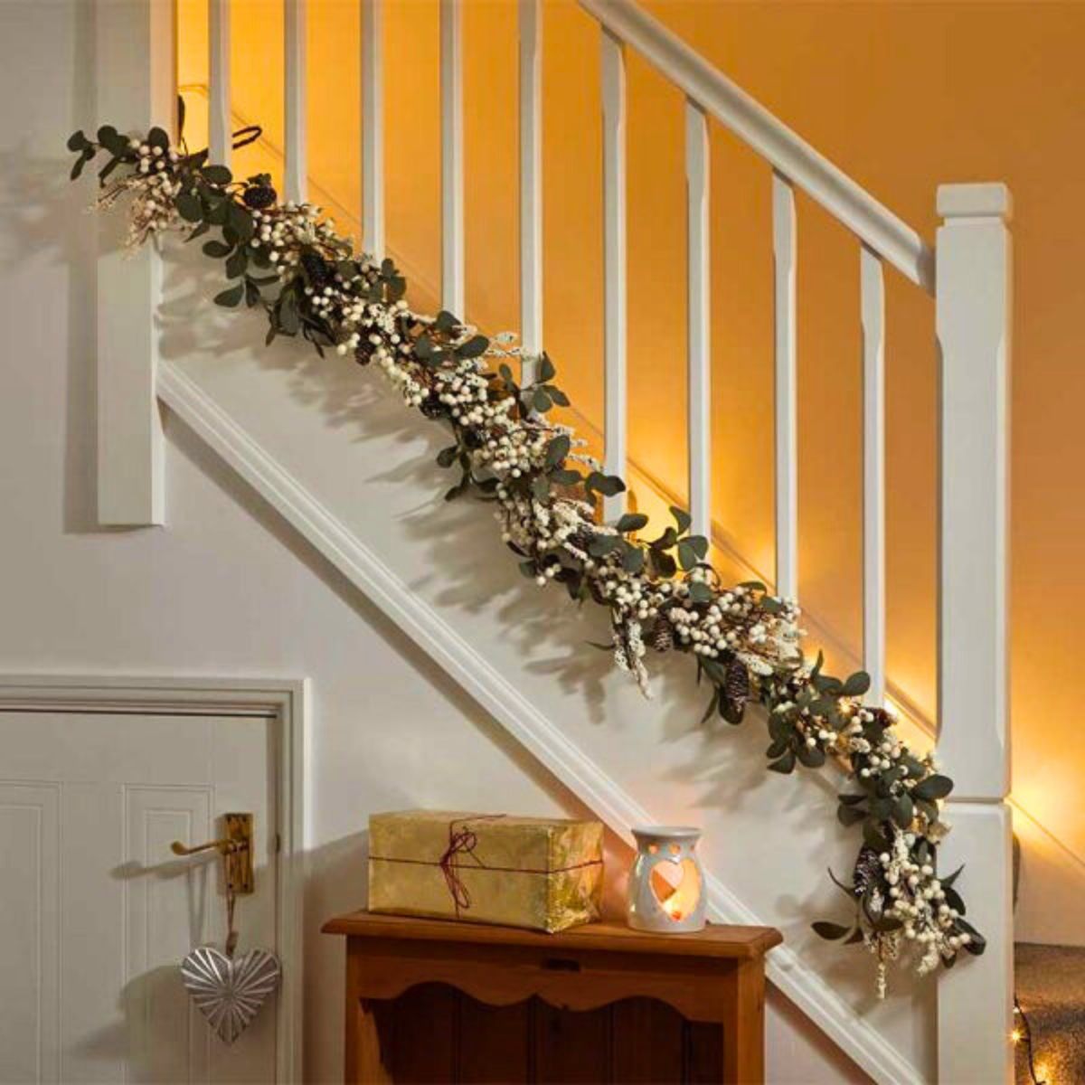 1.8m White Winter Berry Christmas Garland with Seasonal Foliage