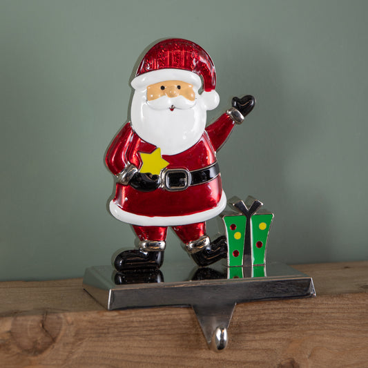 17cm Santa Christmas Stocking Hanger with Weighted Base