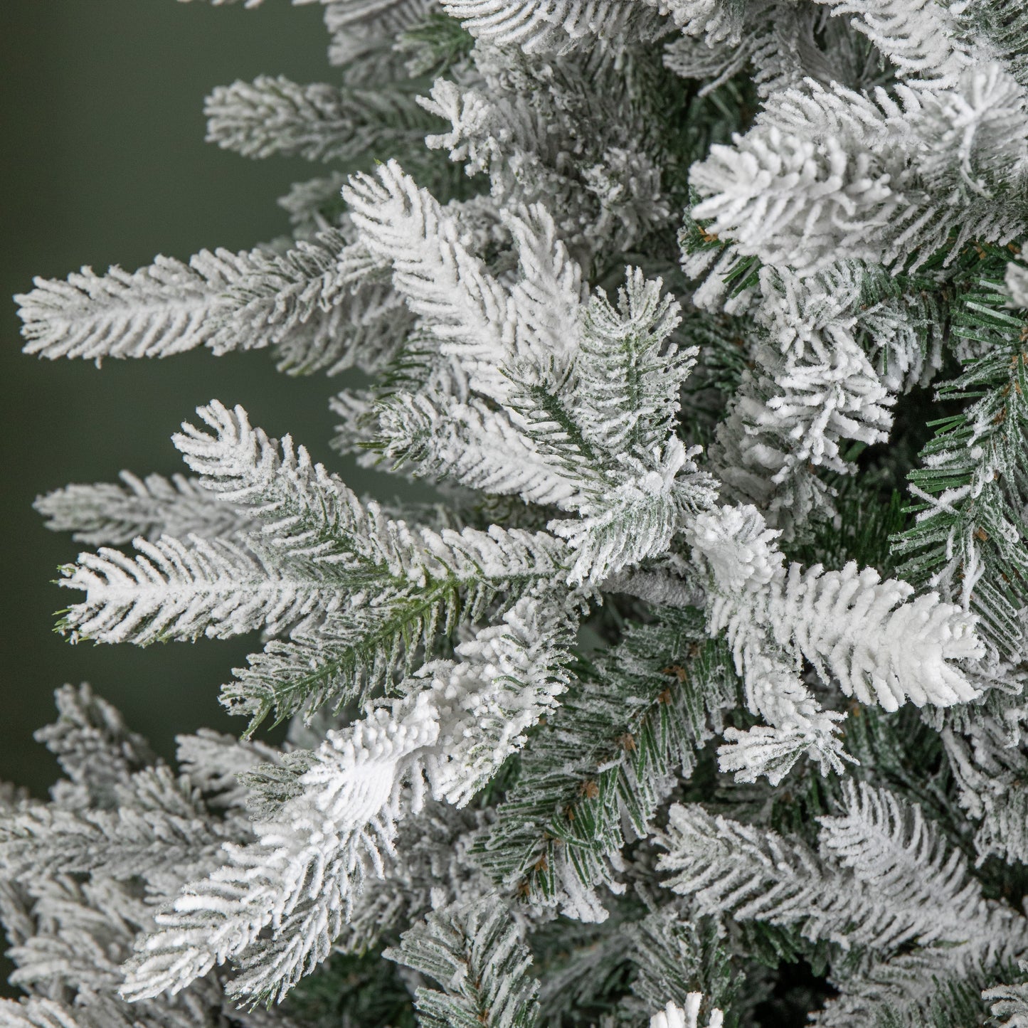 8ft (2.4m) Snowy Grandis Fir Artificial Christmas Tree with 2935 Tips & Metal Stand 