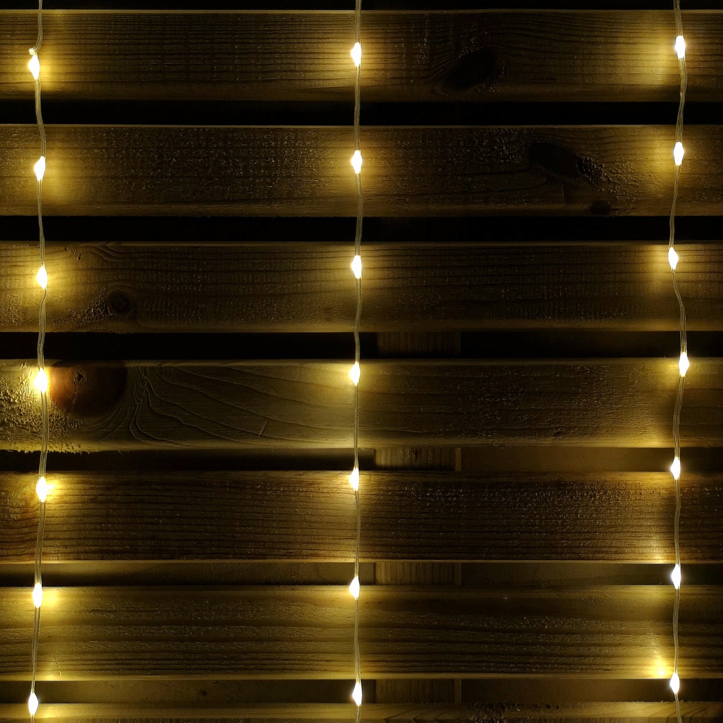 1.2m Light up Festive Curtain Christmas Lights with Warm White LEDs