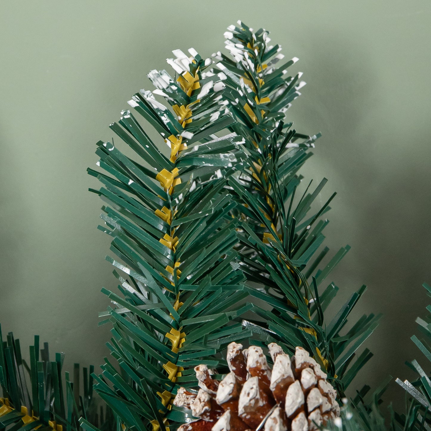 2.7m Green Christmas Garland with Pine Cones and Red Berries