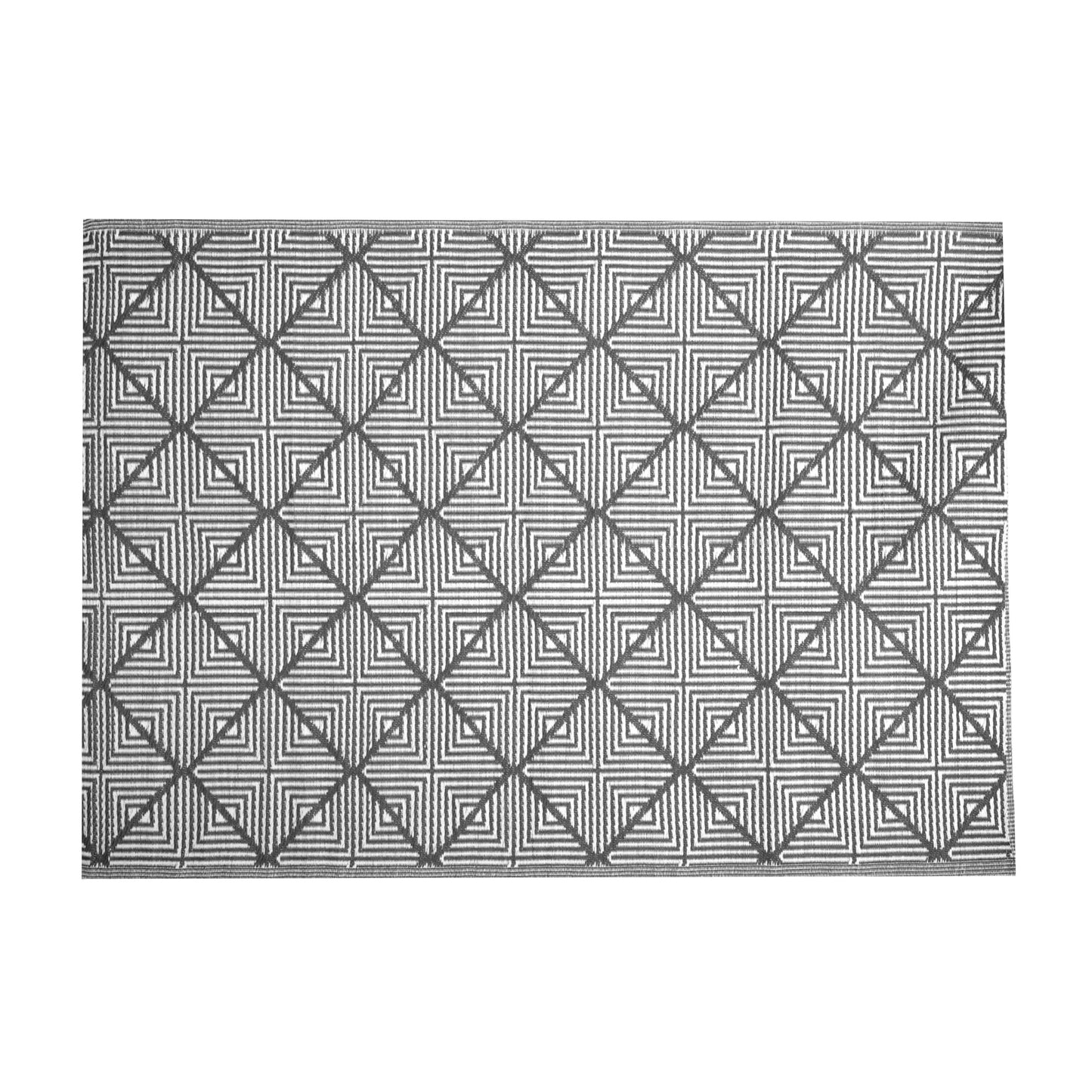1.5m x 2.1m Alexandria Large Outdoor Alfresco Patio Rug Mat in Grey