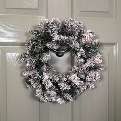 30cm Snow Flocked Imperial Christmas Wreath with 70 Tips