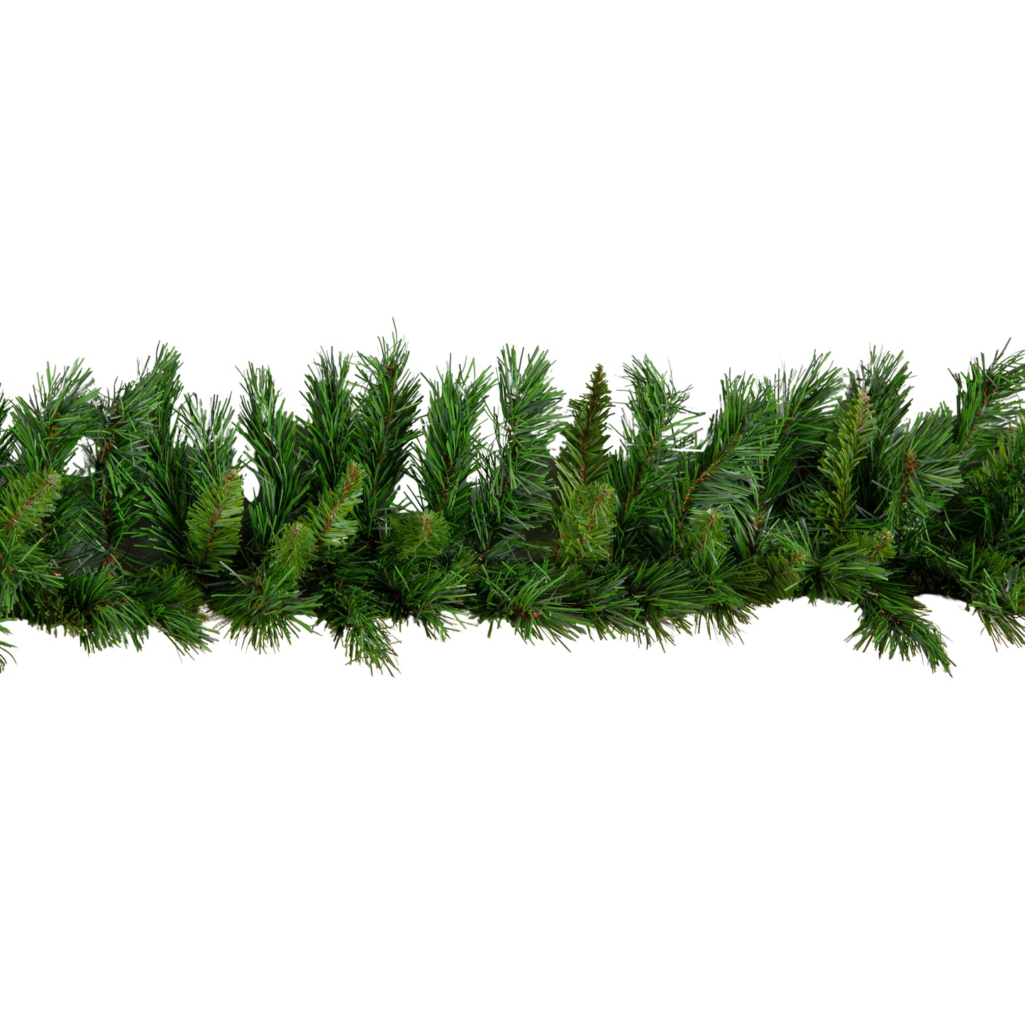 2.7m (9ft) Plain Green Kateson Fir Christmas Garland with 180 Tips