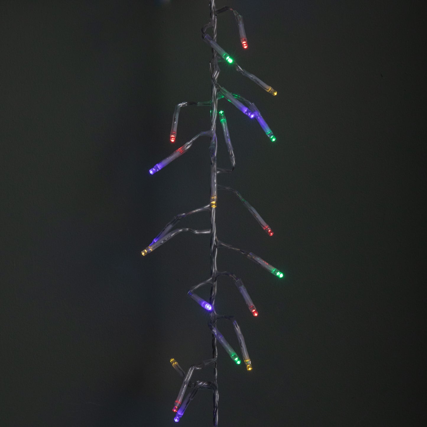9.3m 720 LED Christmas Cluster String Lights with Timer in Multi-Coloured on Clear Cable