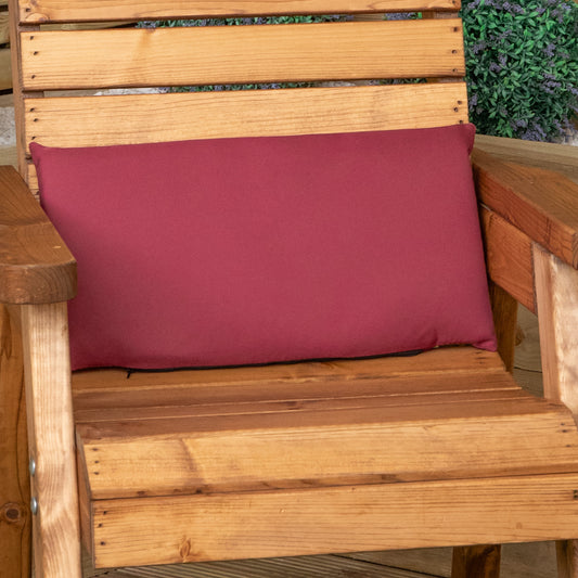 52 x 20cm Back Cushion for Single Wooden Garden Chair in Burgundy