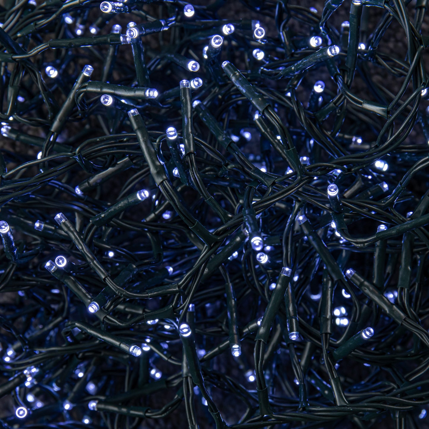 18.5m 1440 LED Christmas Cluster Multi-Action String Lights with Timer in White