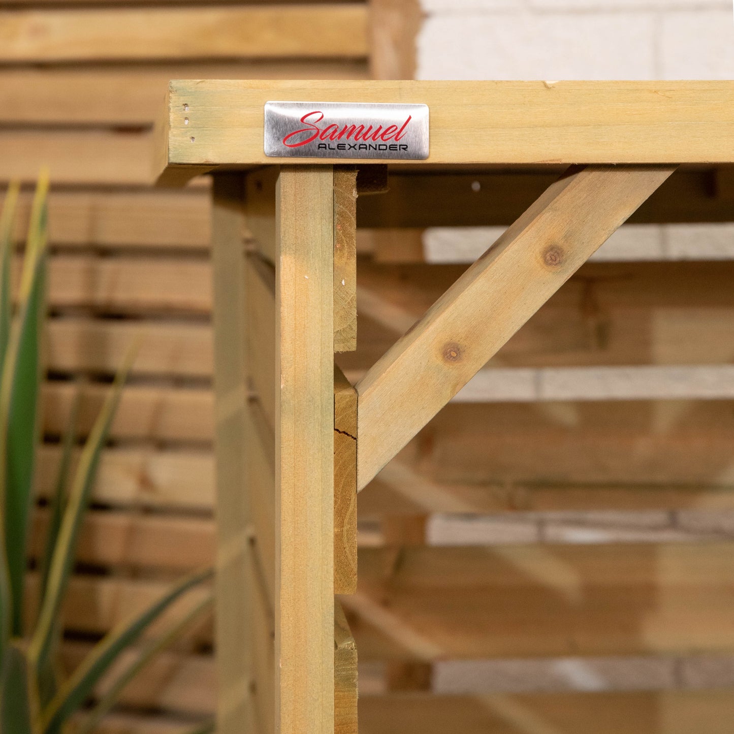 Factory Seconds: 123cm x 115cm Large Wooden Outdoor Garden Patio Log Store Shed 