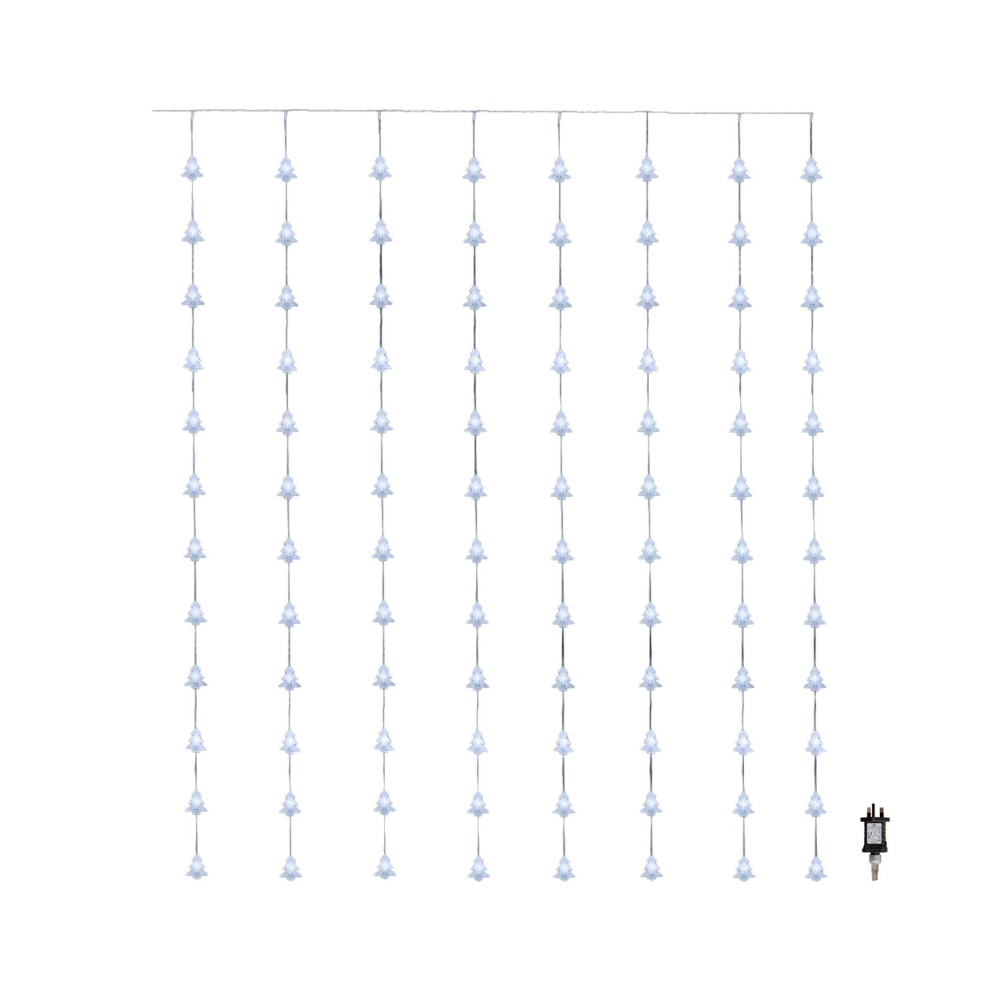 1.2 x 1.2m Light up Christmas Tree Curtain Lights with 108 White LEDs