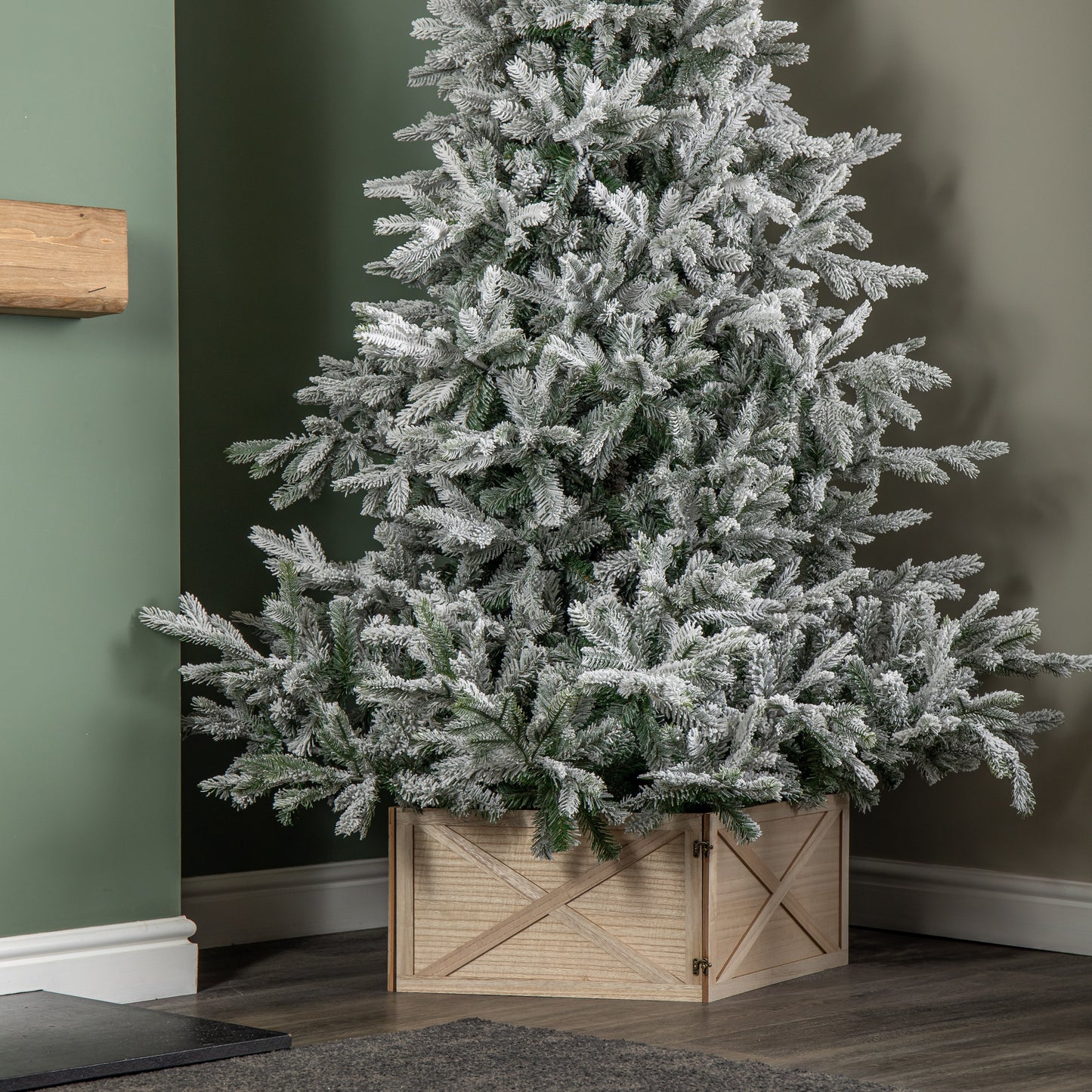 50 x 50cm Square Wooden Foldable Christmas Tree Base