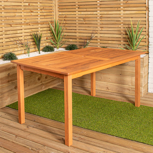 Factory Seconds: Grasmere Outdoor 6 Person Rectangular Wooden Garden Patio Table