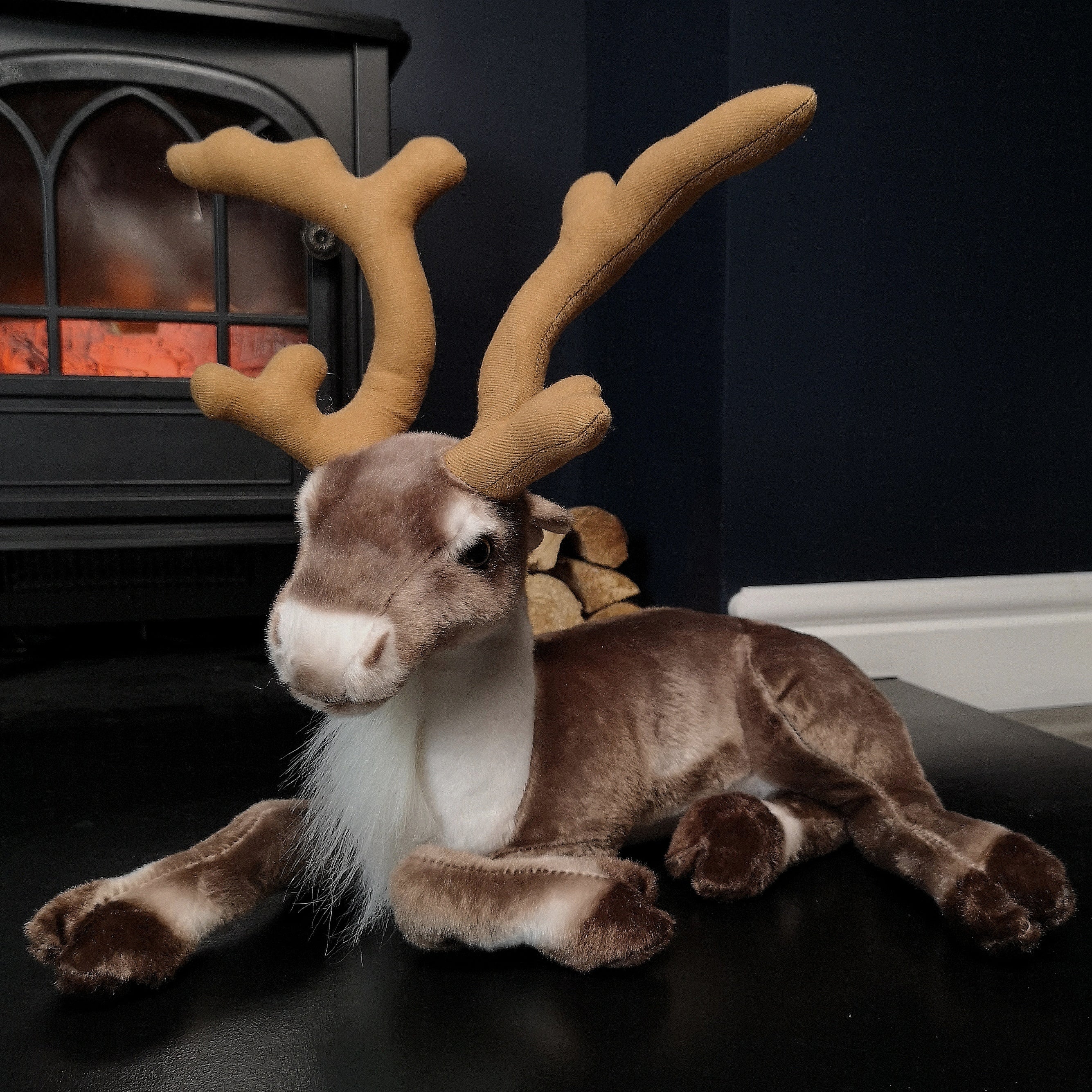 40cm Sitting Fabric Plush Reindeer Christmas Decoration / Ornament