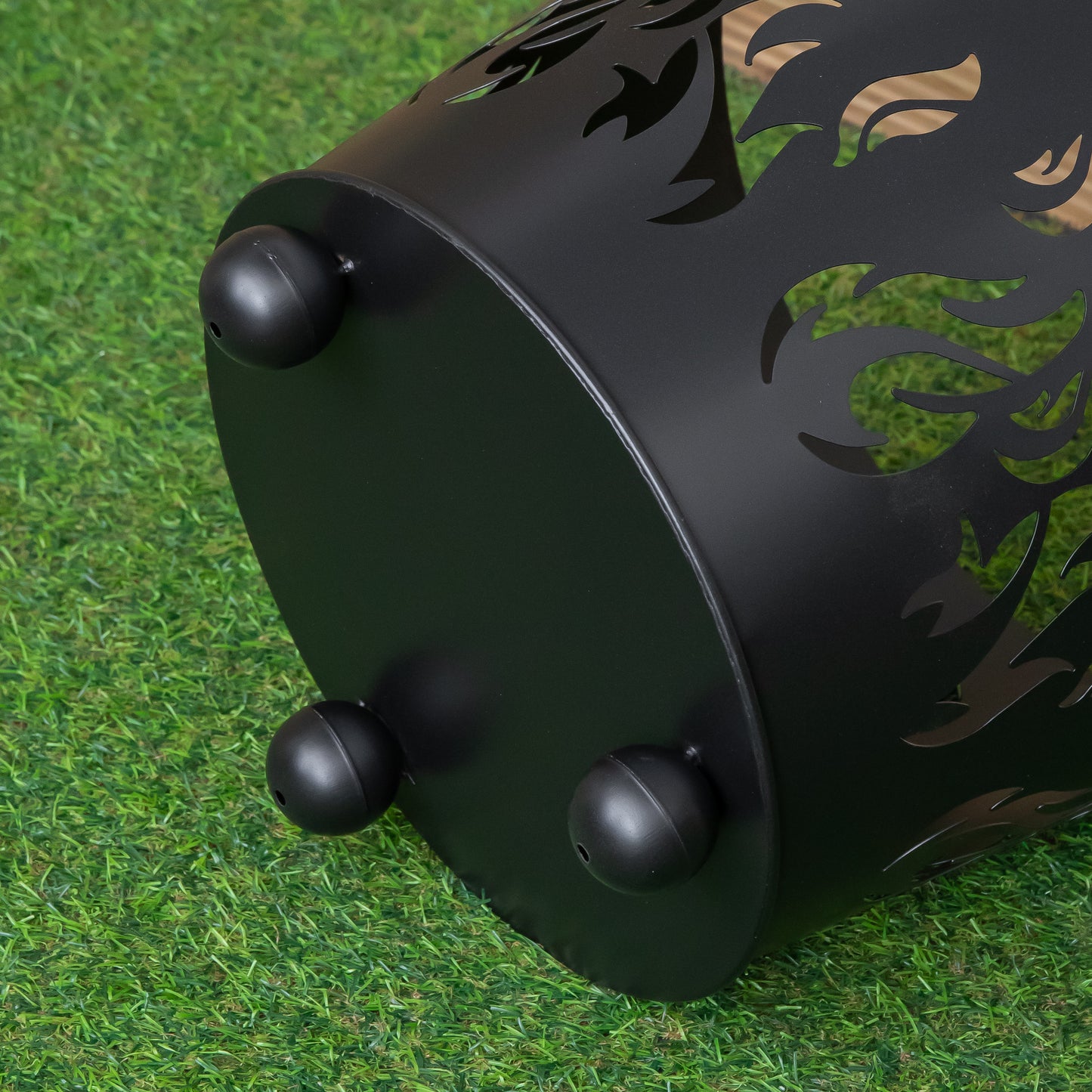 32cm Black Steel Fuego Outdoor Garden Firebasket