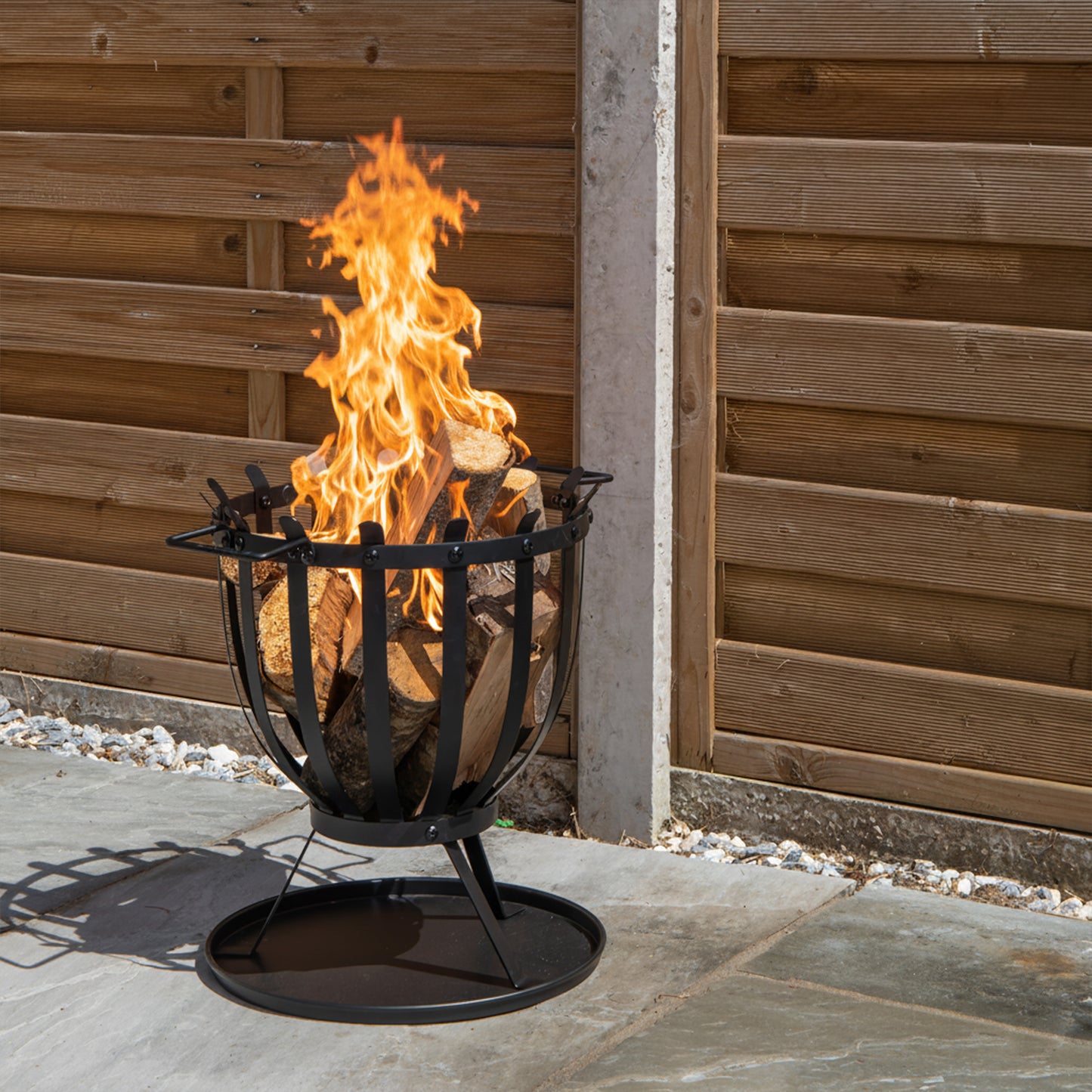 44cm Black Steel El Clasico Outdoor Garden Firebasket