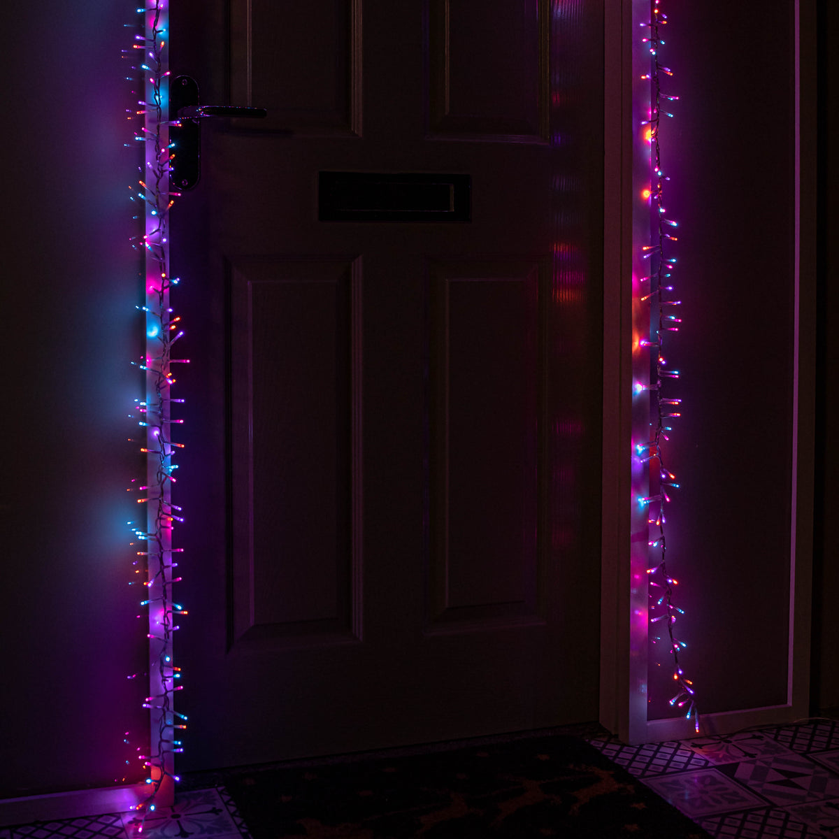 5.5m 440 LED SupaBrights Door Christmas String Lights with Timer in Rainbow
