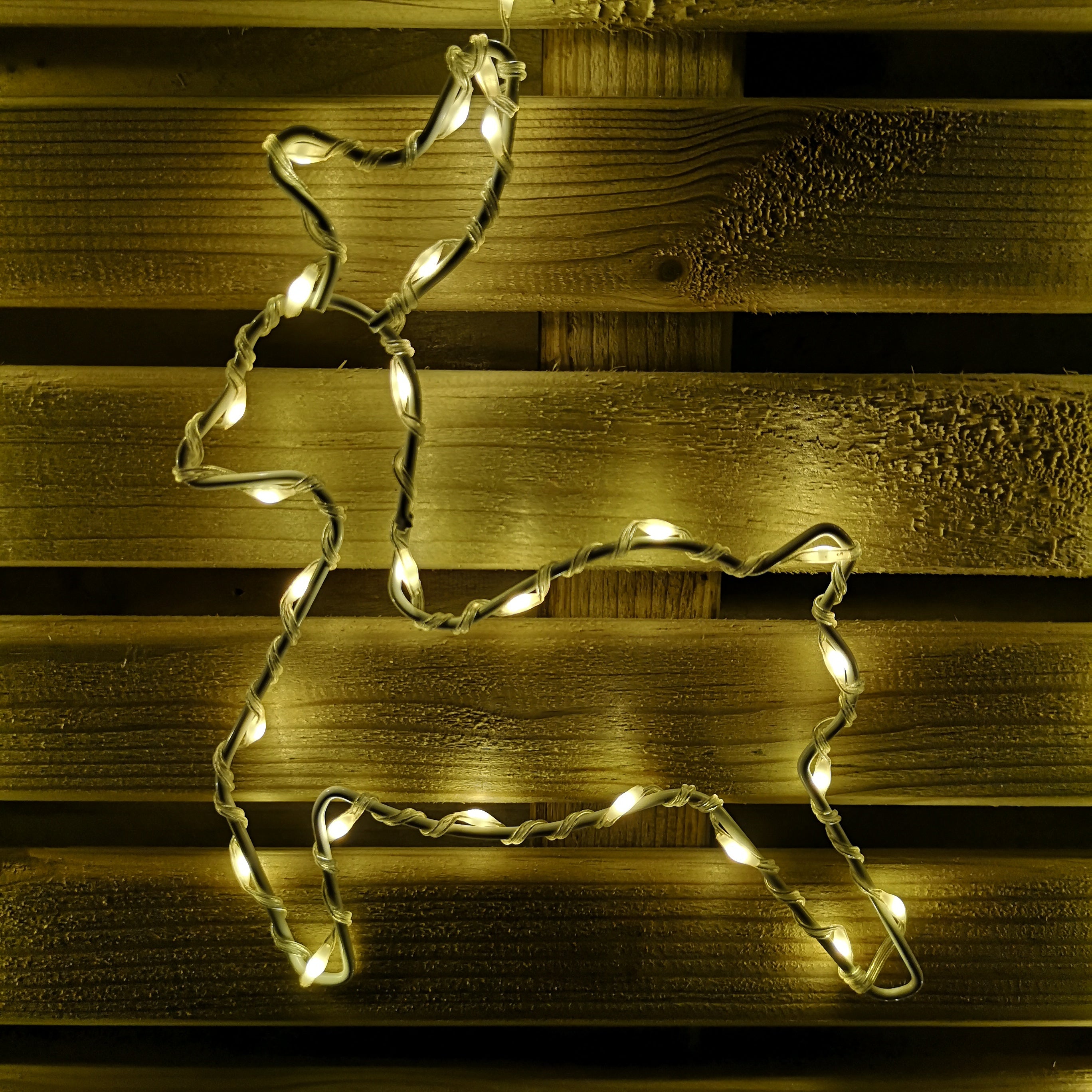 1.2m Light up Festive Curtain Christmas Lights with Warm White LEDs