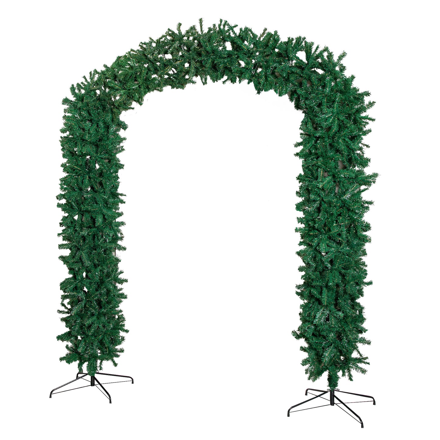 8ft (2.55m) Samuel Alexander Double Door Plain Green Christmas Tree Arch with 2000 Tips