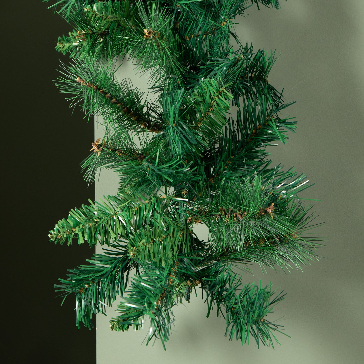 2.7m Green Christmas Garland with Pine Cones and Mixed Needles