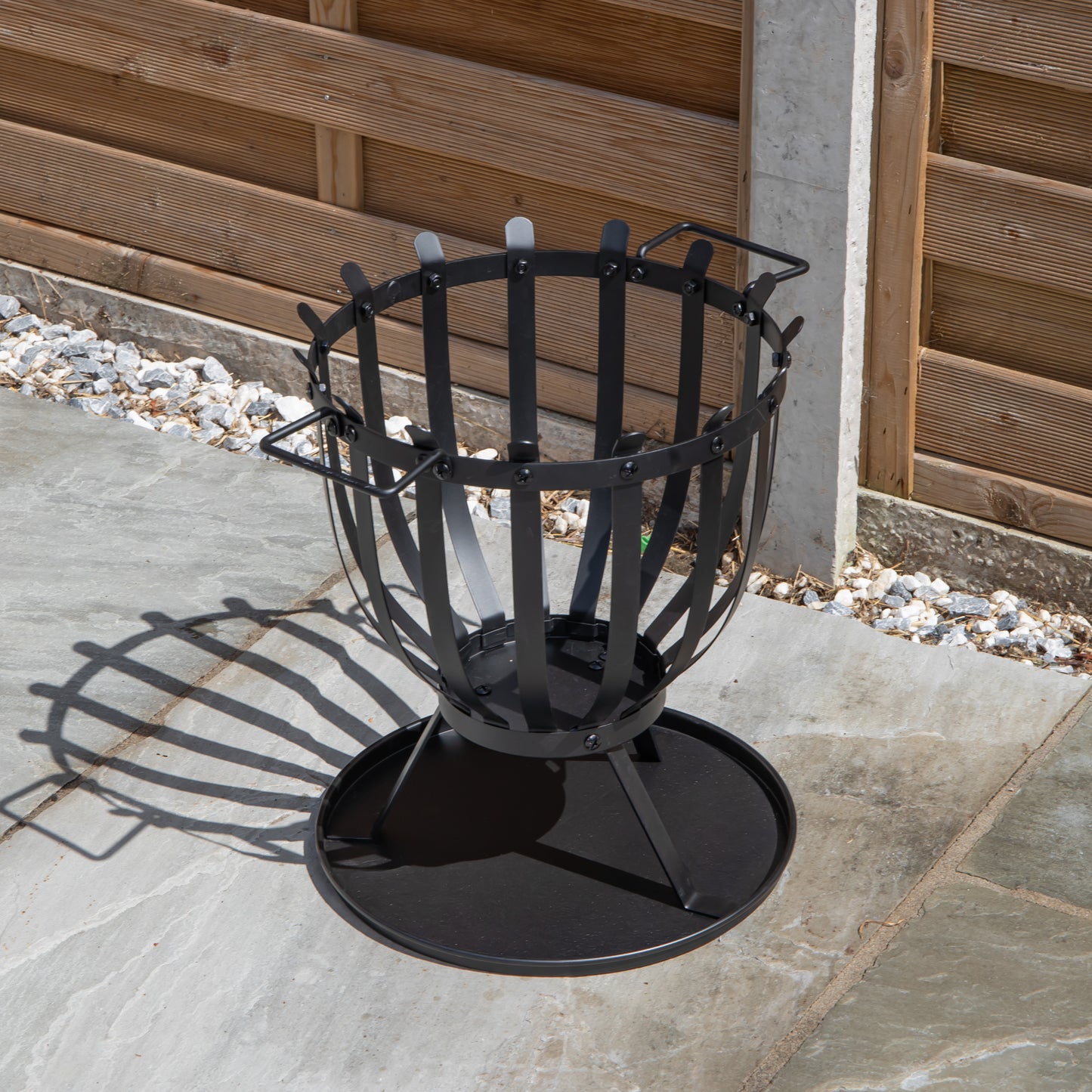 44cm Black Steel El Clasico Outdoor Garden Firebasket