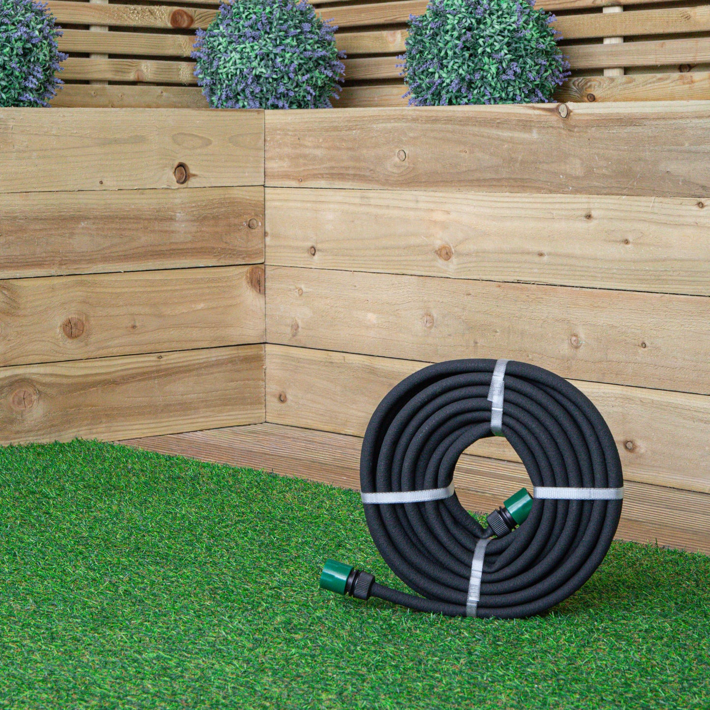 15m x 12.5mm Porous Garden Flower Bed Soaker Hose Pipe