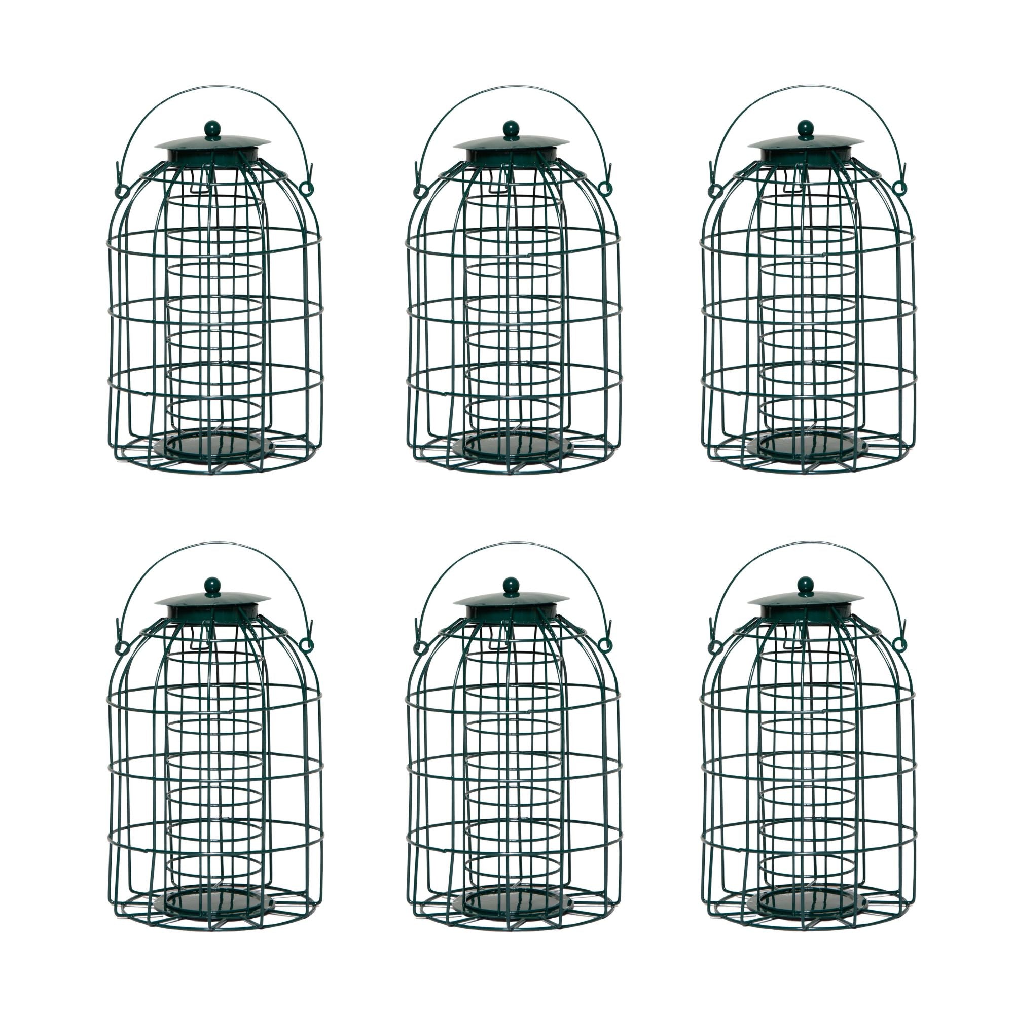 Pack of 6 Wild Bird Fat Ball Feeder with Squirrel Guard