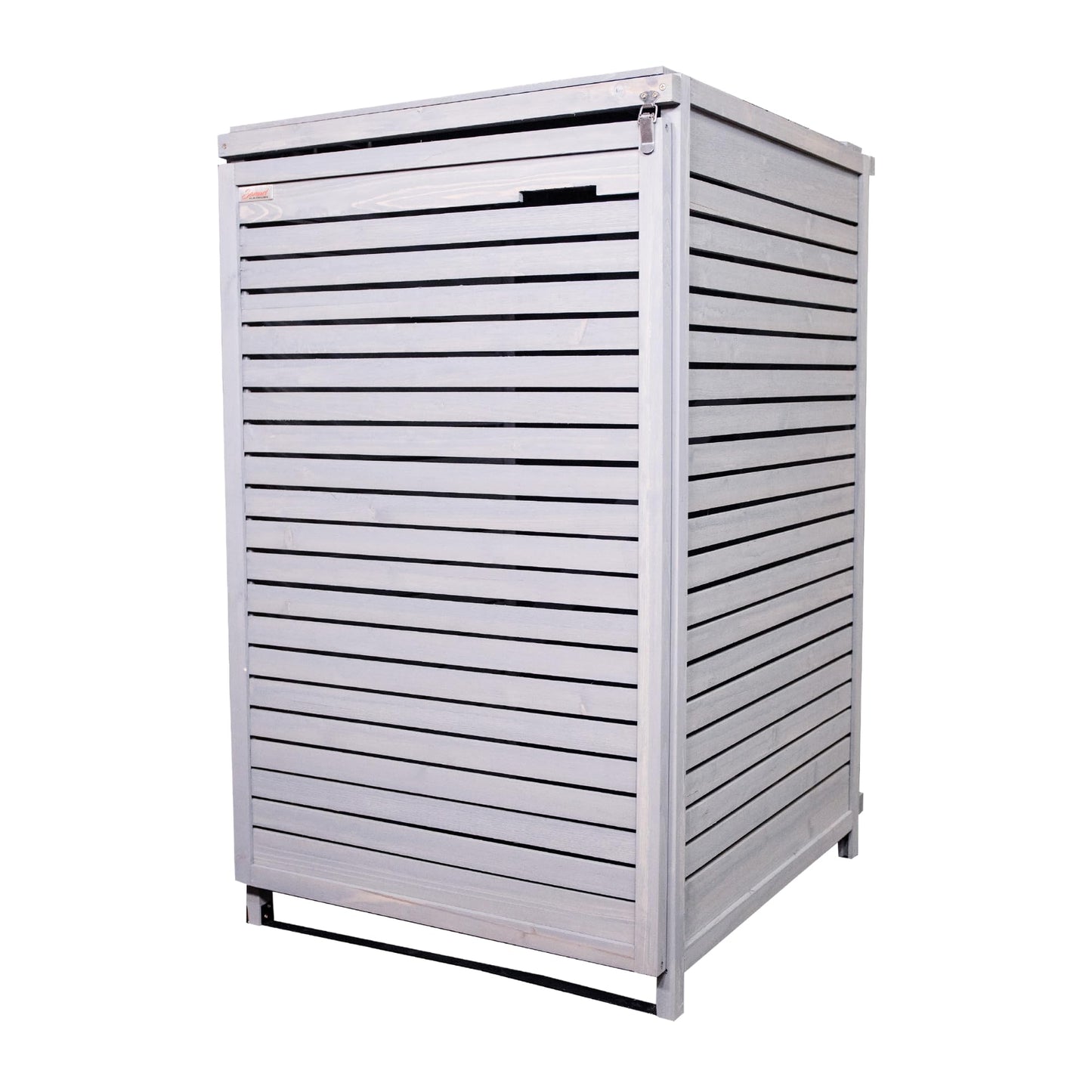 Factory Seconds: 68cm x 1.14m Grey Wooden Outdoor Garden Wheelie Bin Store Storage for 1 Bin